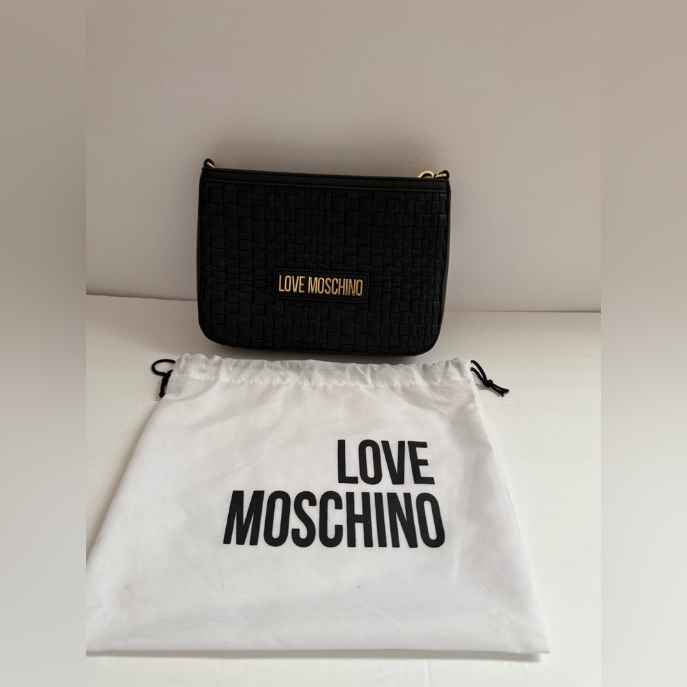 Love Moschino Black Textured Crossbody Bag